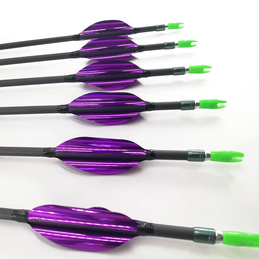 Archery .165" Carbon Arrows Spin Vanes Spine 400 500 600 700 800 900