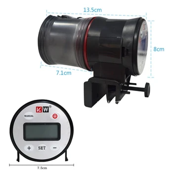 2527-11e17f.jpg 1 pcs Automatic Fish Feeder Aquarium Digital Fish Tank Electrical Plastic Timer Feeder Food Feeding Dispenser Tool