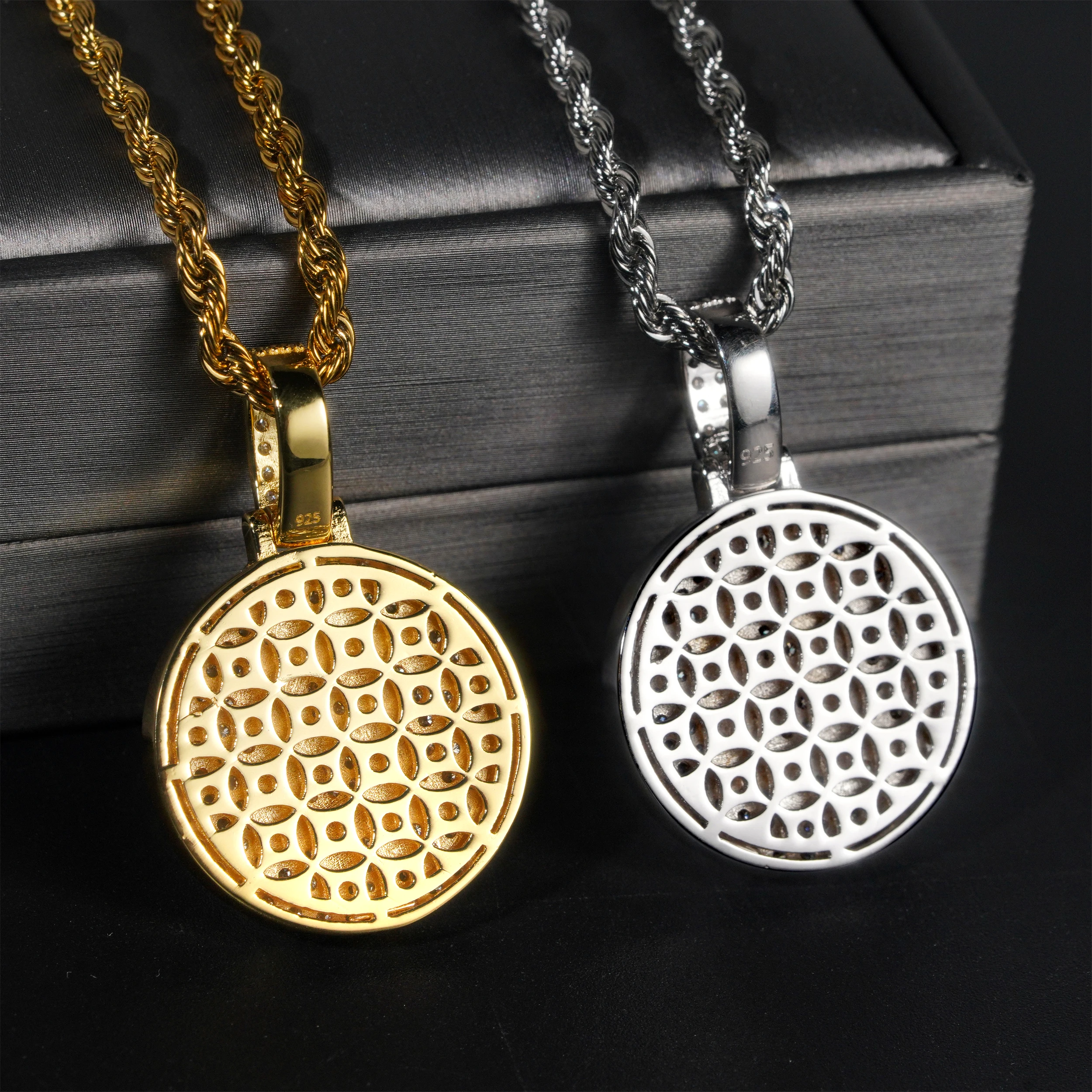 Hip Hop Iced Moissanite Bitcoin Pendant 925 Sterling Silver D Color  Moissanite Diamond Pendant Necklace Pass Test - AliExpress