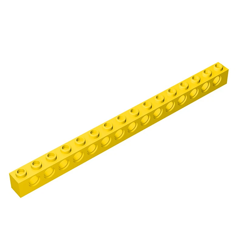 Gobricks 10pcs 3703 15 홀 테크니컬 브릭 부품 1X16 브랜드 장난감과 호환 가능 빌딩 블록 모델 세트 조립 모션