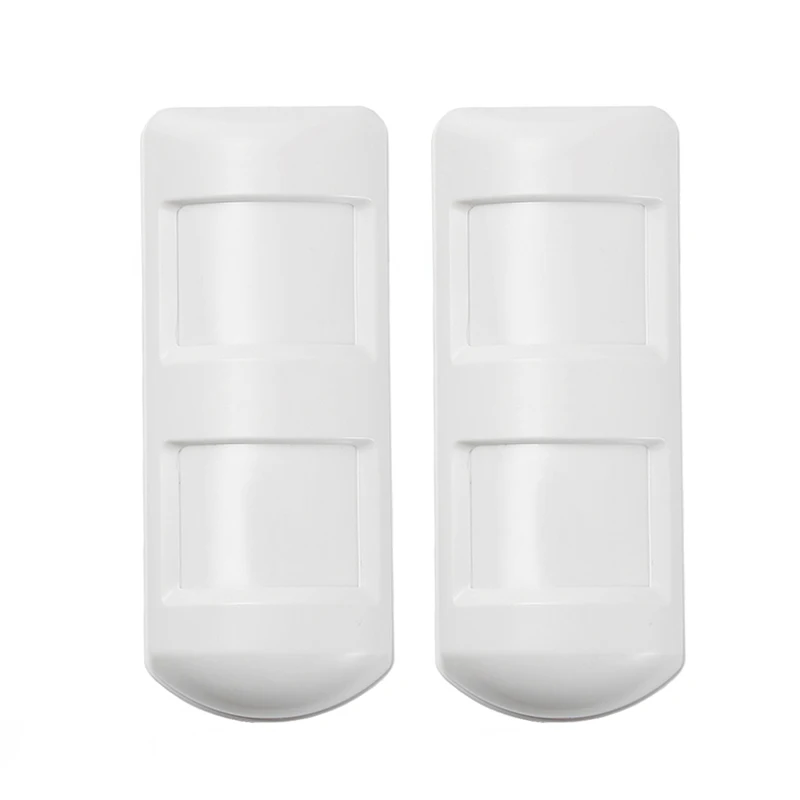 

2pcs 12-24VDC Wired Outdoor Dual PIR Motion Sensor Microwave Detector 12-M 100° Pet Immune for Smart Home Security Protection