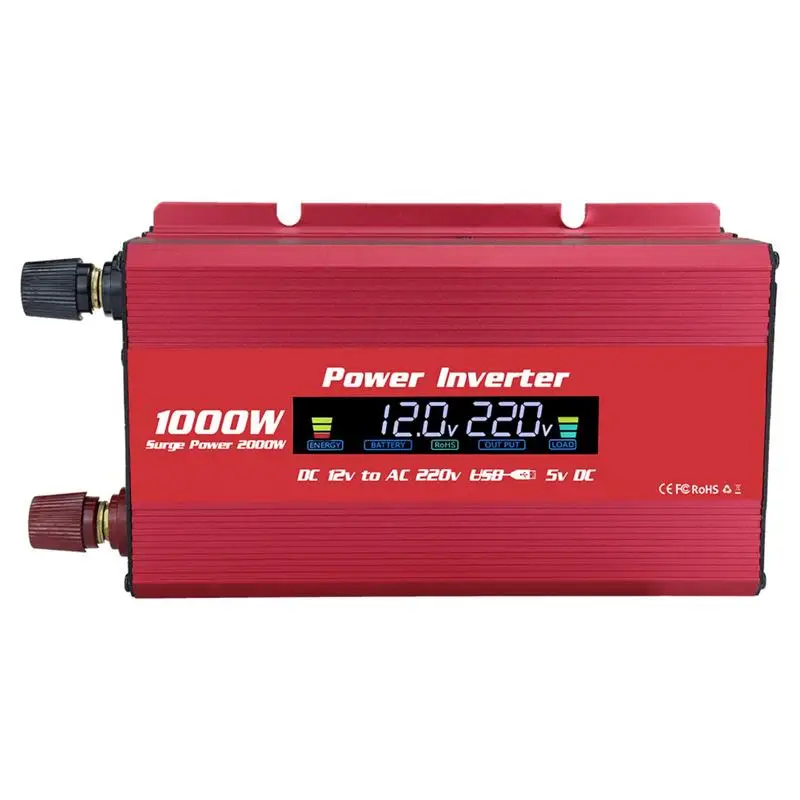 

Power Inverters For Vehicles Car Plug Adapter With Led Display Charger Adapter Car Plug Converter 1000W/2000W For Travel
