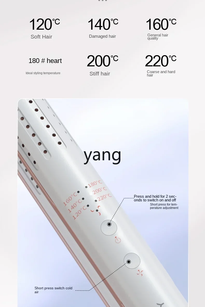 L'm'm Hair Straightener Hair Comb Household Curler and Straightener Dual-Use Electric Comb Torque