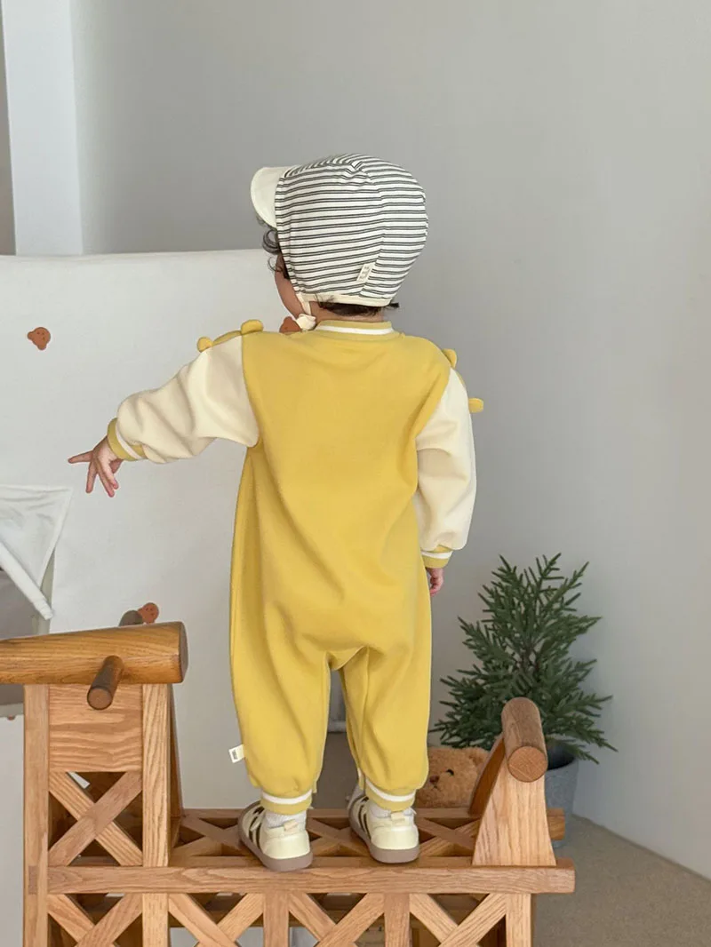 Autumn Baby Rompers Cartoon Bear Jumpsuit