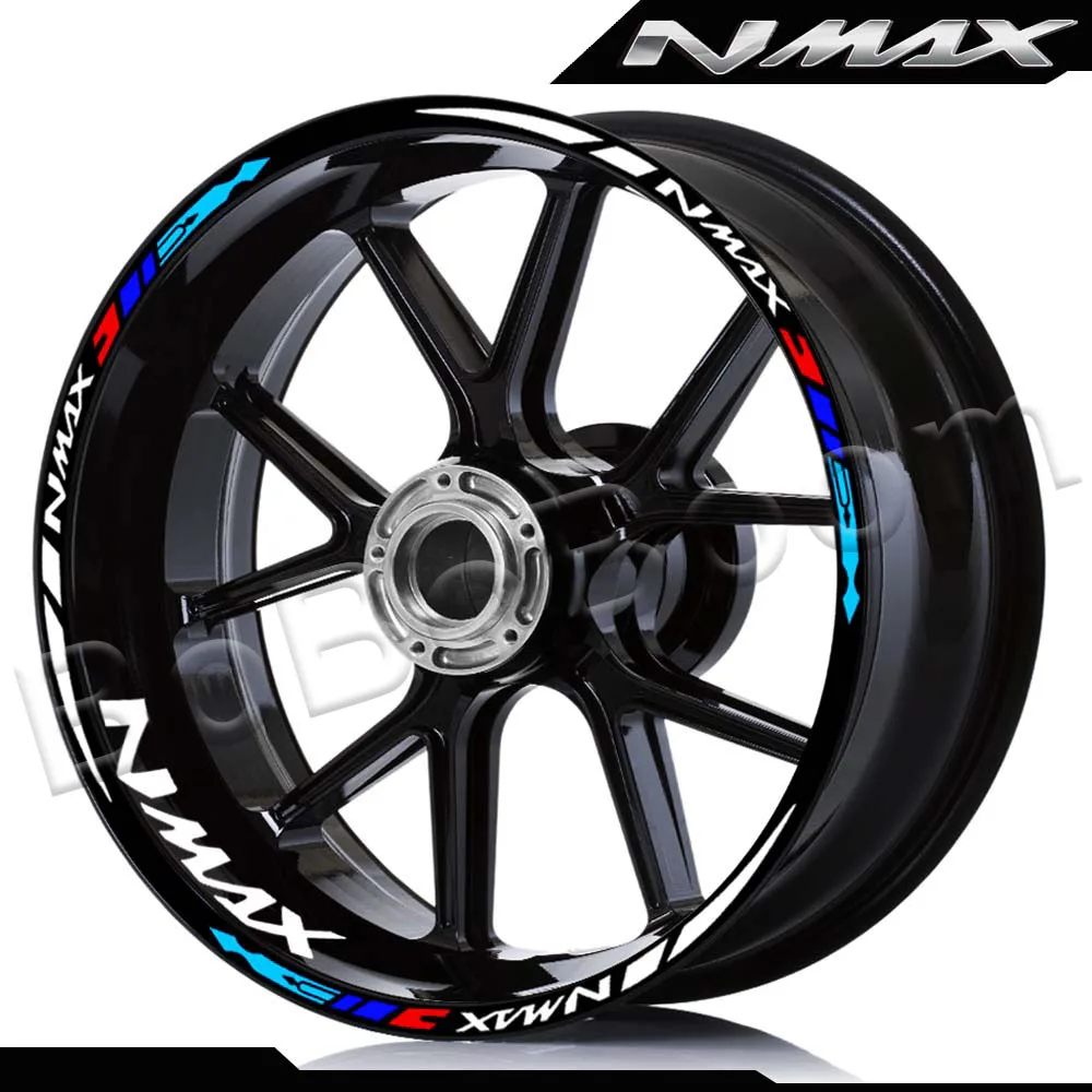 

For Yamaha Nmax 125 155 Nmax125 Nmax155 Reflective Motorcycle Wheel Sticker Scooter Rim Decal Accessories Waterproof