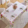 Spring Waterproof Floral Pattern Tablecloth  Kitchen Dining Table Decor Washable Table Cover Outdoor Picnic Party Wedding Decor 3