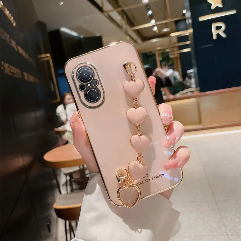 Nuova Custodia Per Bracciale Di Lusso Per Huawei Nova 9 Se Custodia In Silicone Per Huawei Nova 9Se Custodia Nova 9 Se 10 Pro 8I 7I 5T Nova9Se