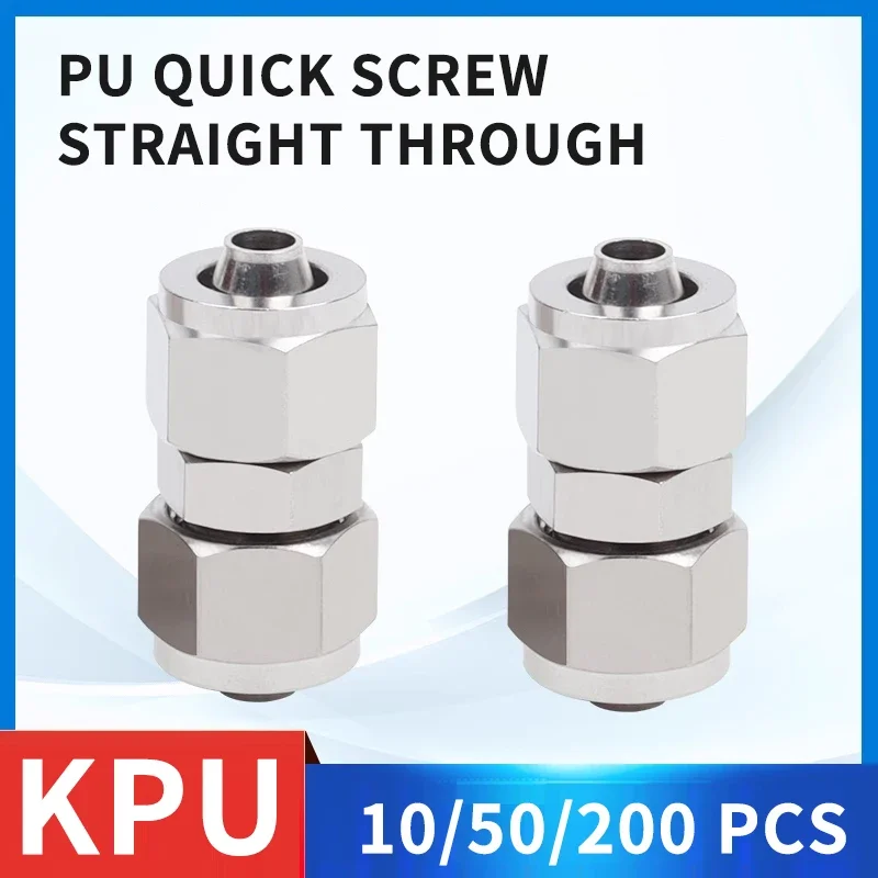 

10Pcs PU Tube Direct Pneumatic Connector Quick Fast Twist Air Hose Tube Fittings KPU 4 6 8 10 12 14 16 MM OD Hose Tube Connector