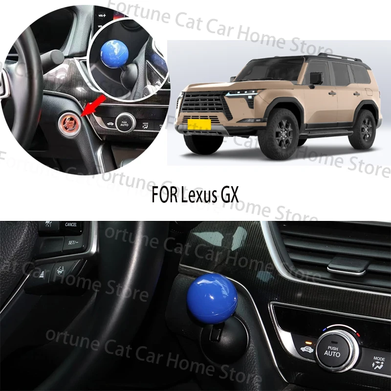 

FOR LEXUS GX car BUTTON START Modification of pull rod decorative ball All metal ball tie rod Circular