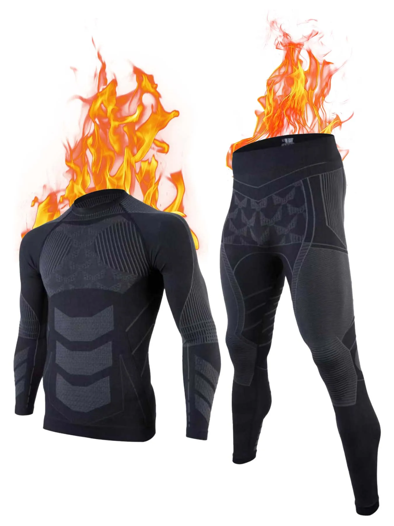Thermal underwear men female skiing warm long johns thermal underwear set