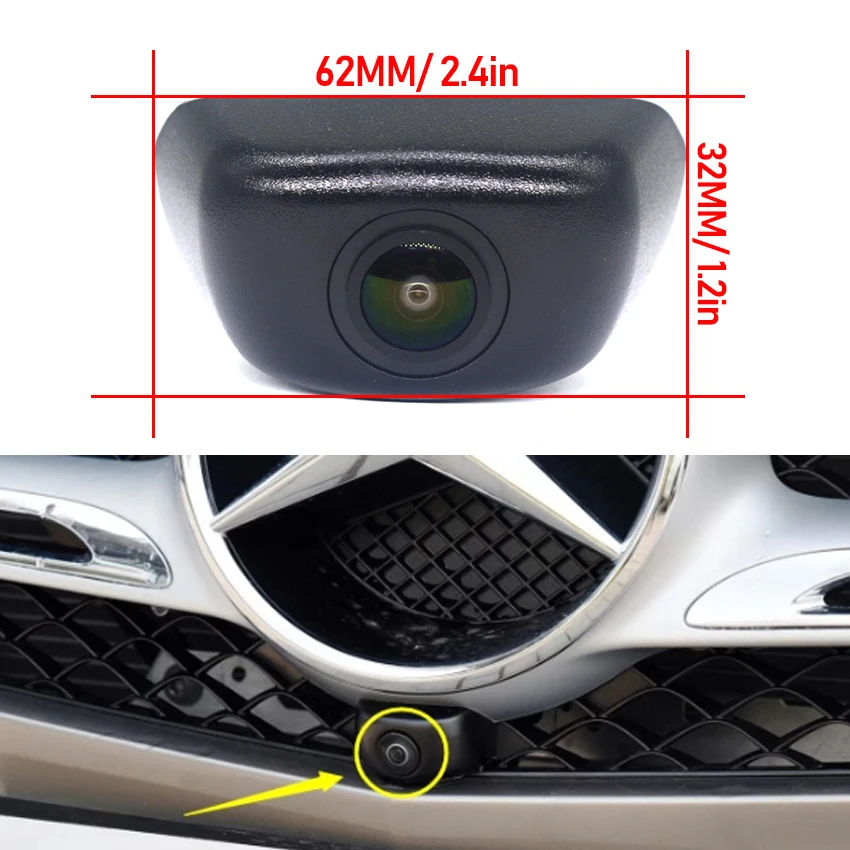 AHD HD CCD 나이트 비전 1080P 전방 시야 전방 로고 카메라, 메르세데스 벤츠 A B C E S R GLC ML GL CLA C20OL GLE GLC260 차량용