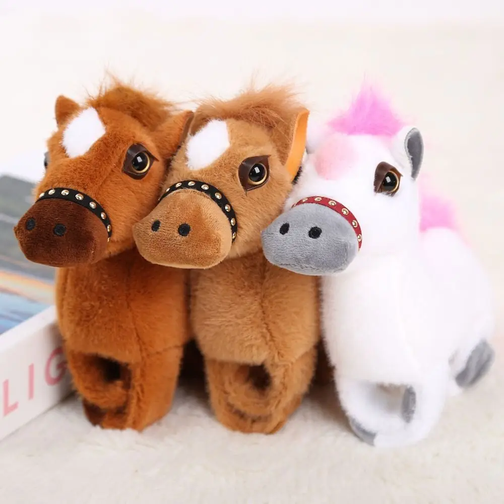 Plush Toy Wrist Style Slap Bracelet Series Cute Doll 18cm Plush Doll Slap Bracelet Soft Simulated Horse Doll Christmas Toy