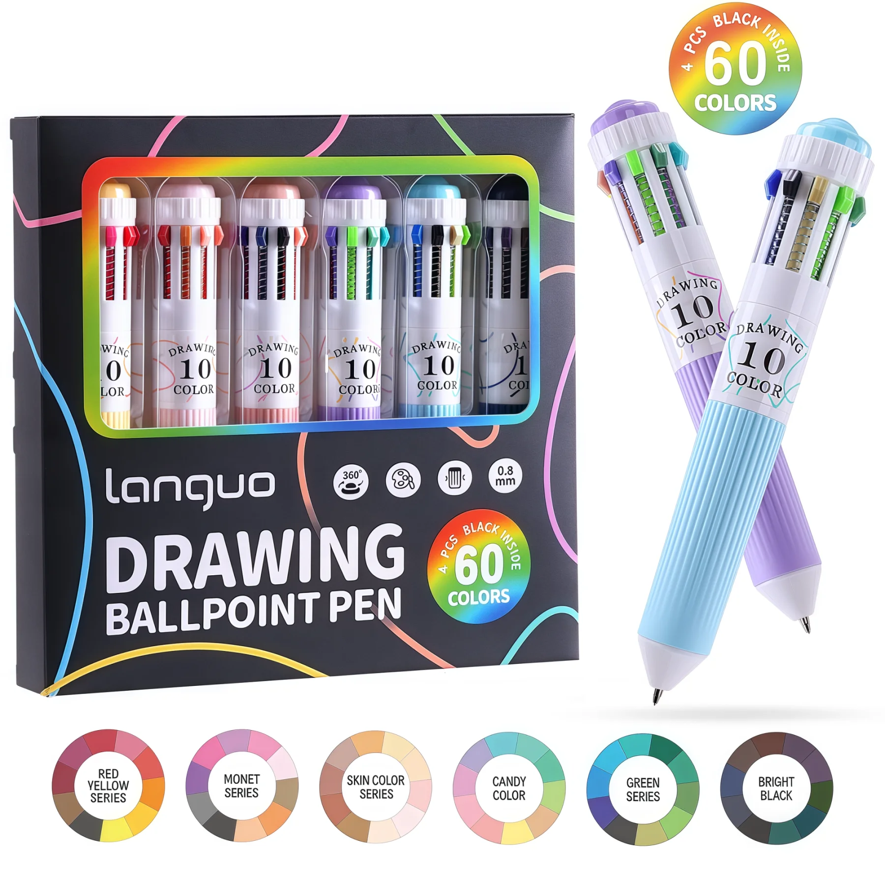 10-in-1 Multicolor Pen Set 1