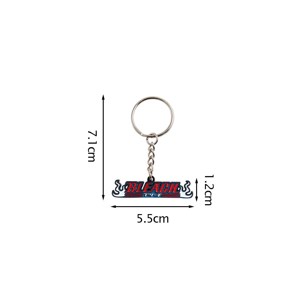 Anime Bleach Flame Logo Metall Schlüsselanhänger Hot-Blooded Teenager Anime inspirierter Anhänger Schlüsselanhänger Peripherie Fans Geschenk Zubehör Coll – Detail 6