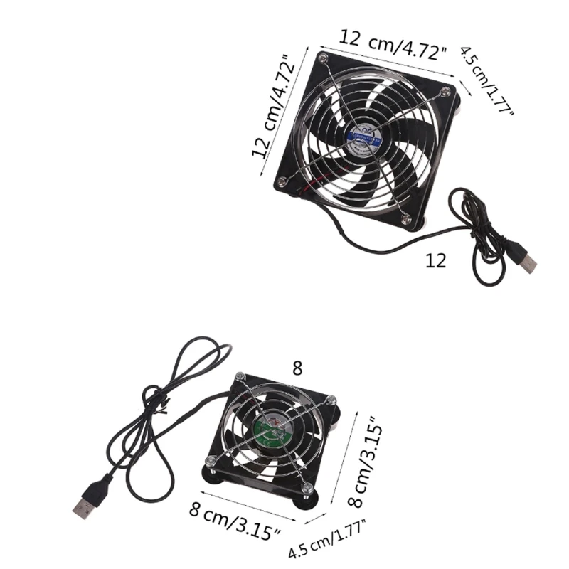 USB 라우터 팬 셋톱 박스 쿨러 80mm 120mm PC DIY 쿨러 셋톱 박스 라디에이터