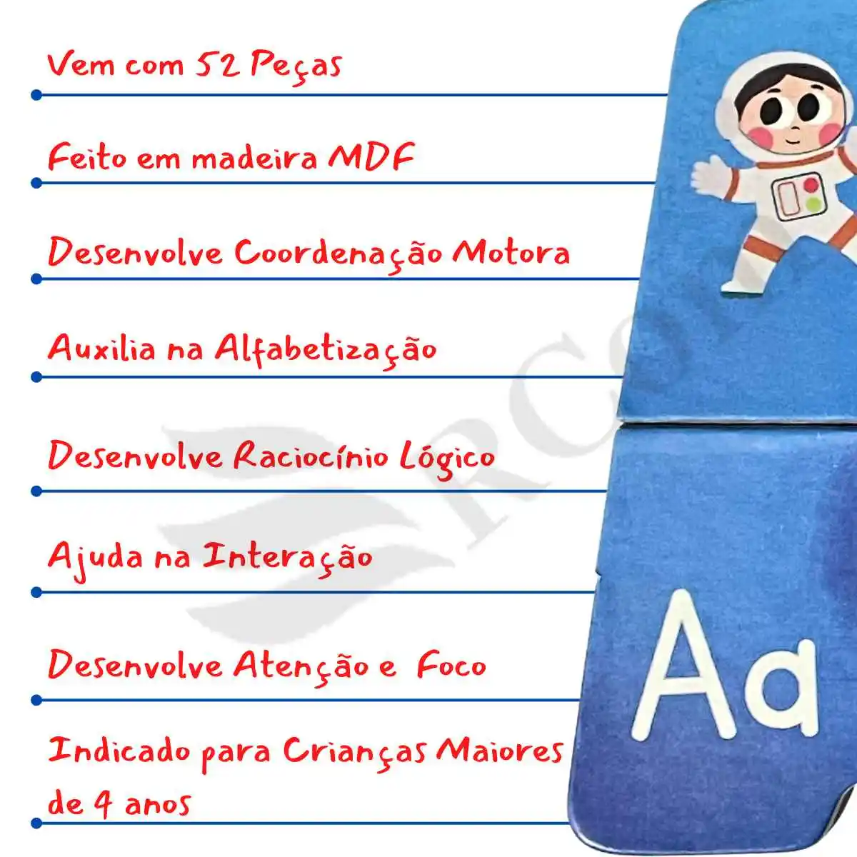 Kit 5 jogos educacional quebra cabeça puzzle alfabetização em