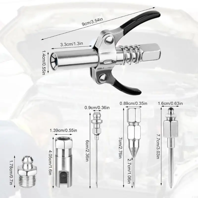 C4DD Grease Guns Adapter Fittings Quick Connection Coupler for Efficient Lubrication