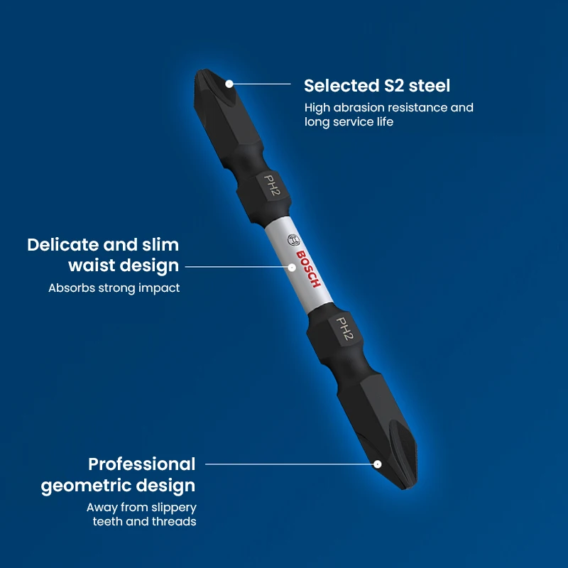 Screwdriver Drill Impact Set Control Bit Accessory Wrench PH1/2/3 Click Bit and Impact Pick Bosch Impact Professional