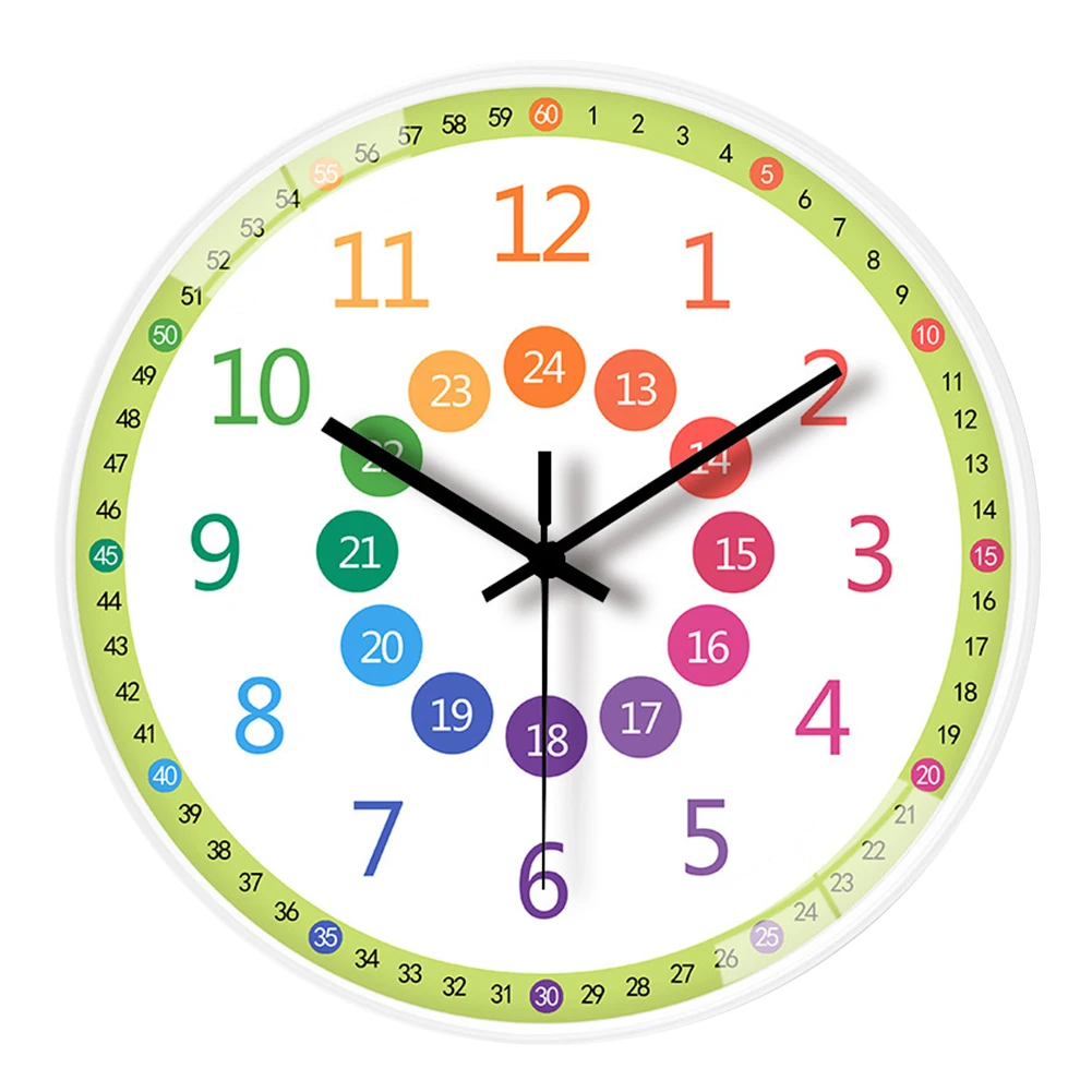 Small Digital 3d Cute Wall Clock Living Room Modern Children Round Wall Watch Noiseless Bedroom Horloge Murale Home Decoration wall clock 3d wall clock led digital clock