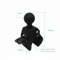 Jadkinsta Tough-Claw Mount with Double Socket Arm and Round AMPS Base Adapter for 1 Inch Mount Gadgets Extension Arm 2