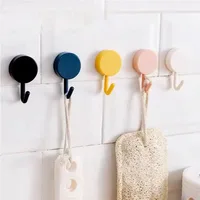 5/10PCS Self Adhesive Wall Hook Strong โดยไม่ต้องเจาะเสื้อผ้าห้องน้ําห้องครัวแขวนผ้าเช็ดตัวหน้าแรกตาราง Locker Hook 2