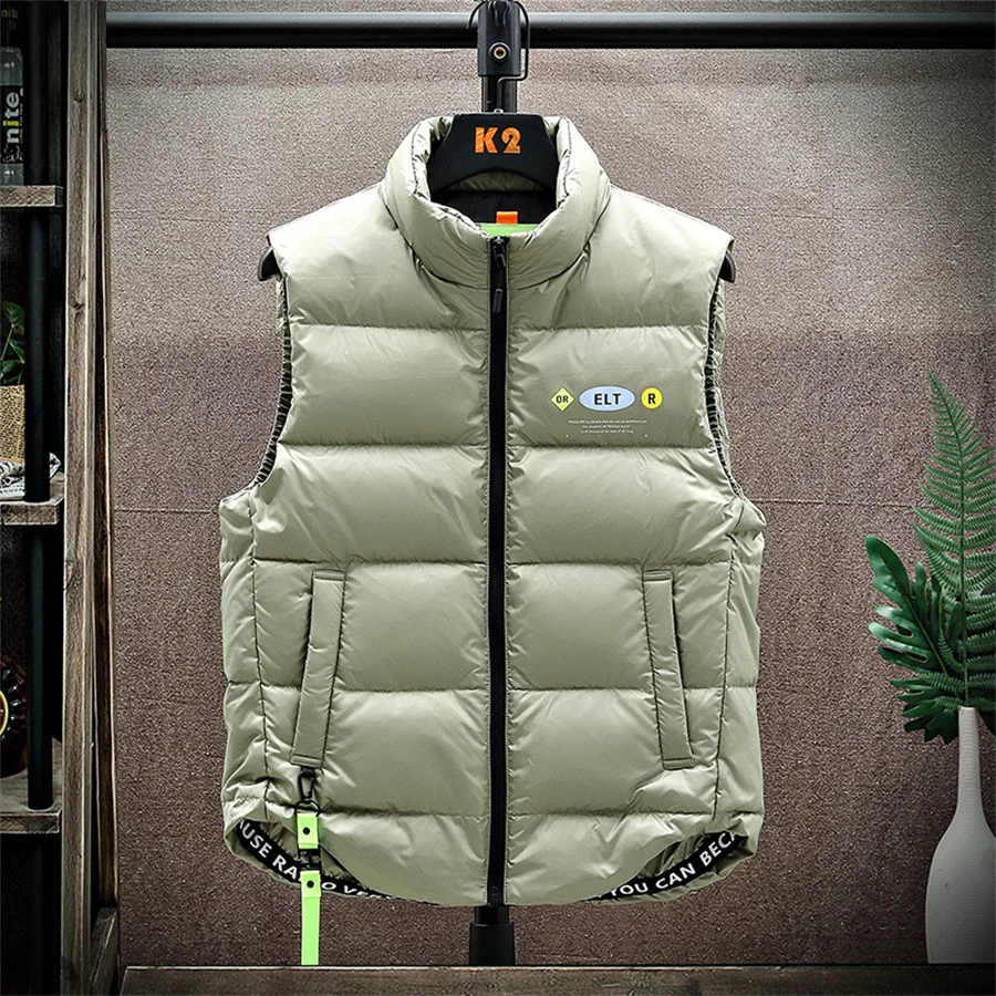 Description Picture 4 of itemMen's Down Vest Winter Warm White Duck Down Puffy Padded Waistcoat Lightweight Thick Sleeveless Jacket Outside Coat Men Clothes