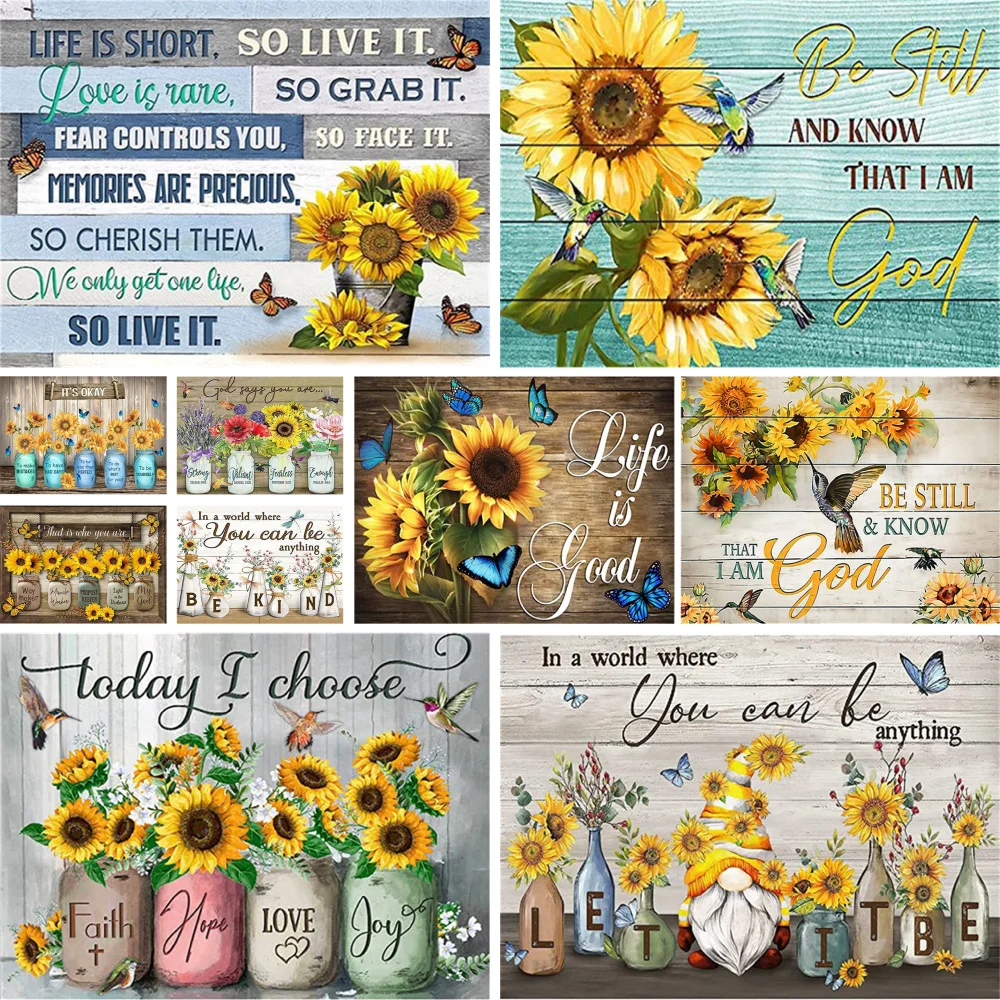 

Картина с изображением цветов, подсолнухов, искусственных цветов, масляные краски 40*50, картина по номерам, фото, домашний декор для детей, ручная работа, оптовая продажа