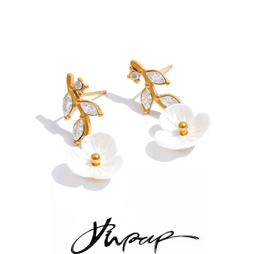 Yhpup Cubic Jewelry Exquisite Stainless Steel Daily