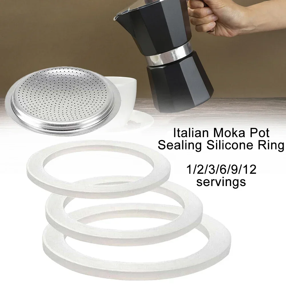 Silicone Sealing Ring Spacer Flexible Washer Gasket For Moka Pot Espresso Coffee Makers