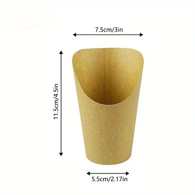 50pcs Multi-Use Disposable Paper Cups Eco-Friendly for Snacks Desserts Parties