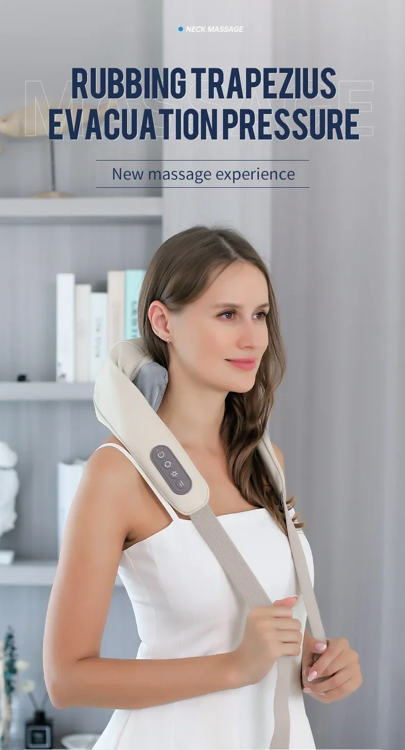 2026 New 26W Brushless Motor Neck And Shoulder Massager Wireless Shoulder And Ba