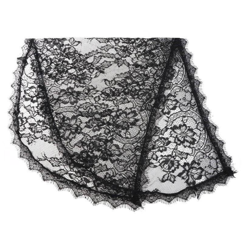 

Lace Shawl Mantilla Veil Lightweight Tassel Scarf Fashion Floral Shawls and Wraps for Women Latin Mass Veil for Bride