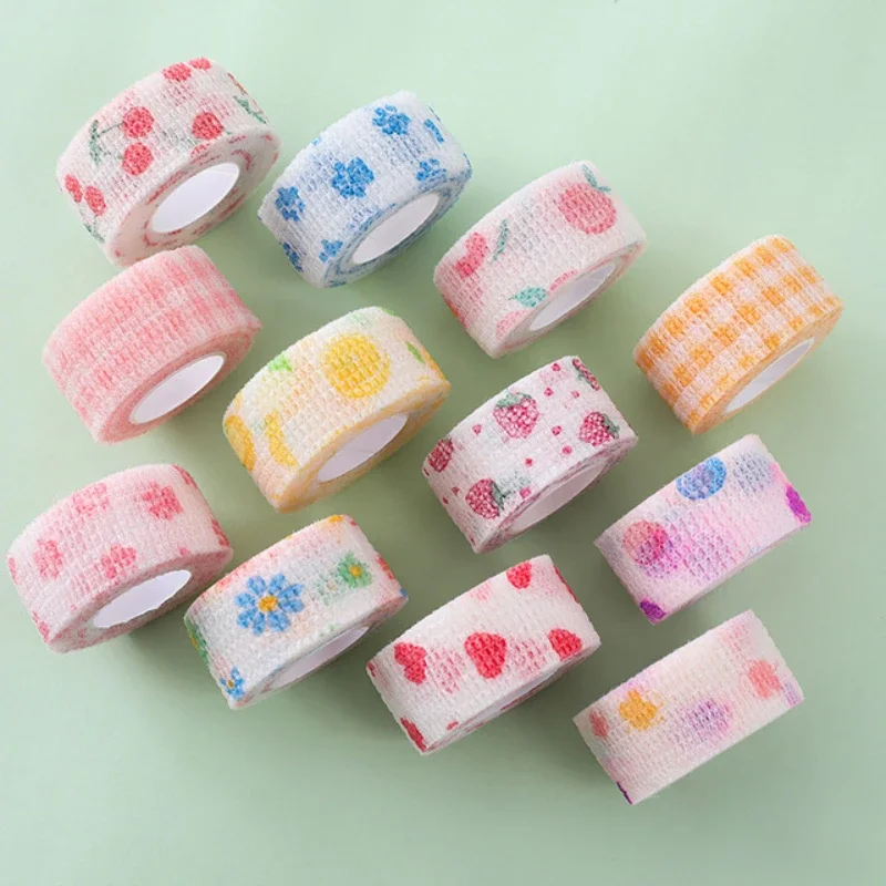 3-5Pcs Flex Nail Finger Protection Bandage Star Heart Roll Tape Wrap Breathable Protective Self-adhesive Bandage Manicure Tool