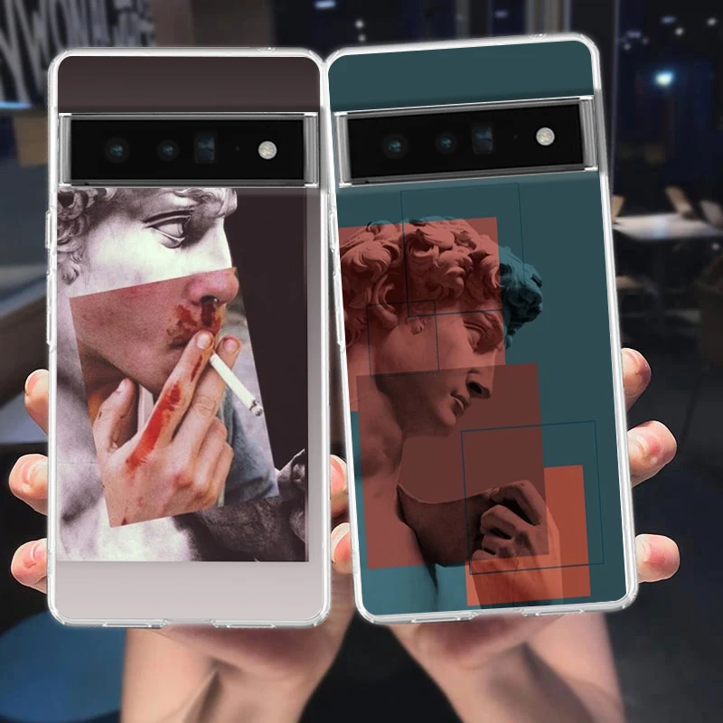 Artistic Aesthetic David Eyes Shockproof Transparent Phone Case