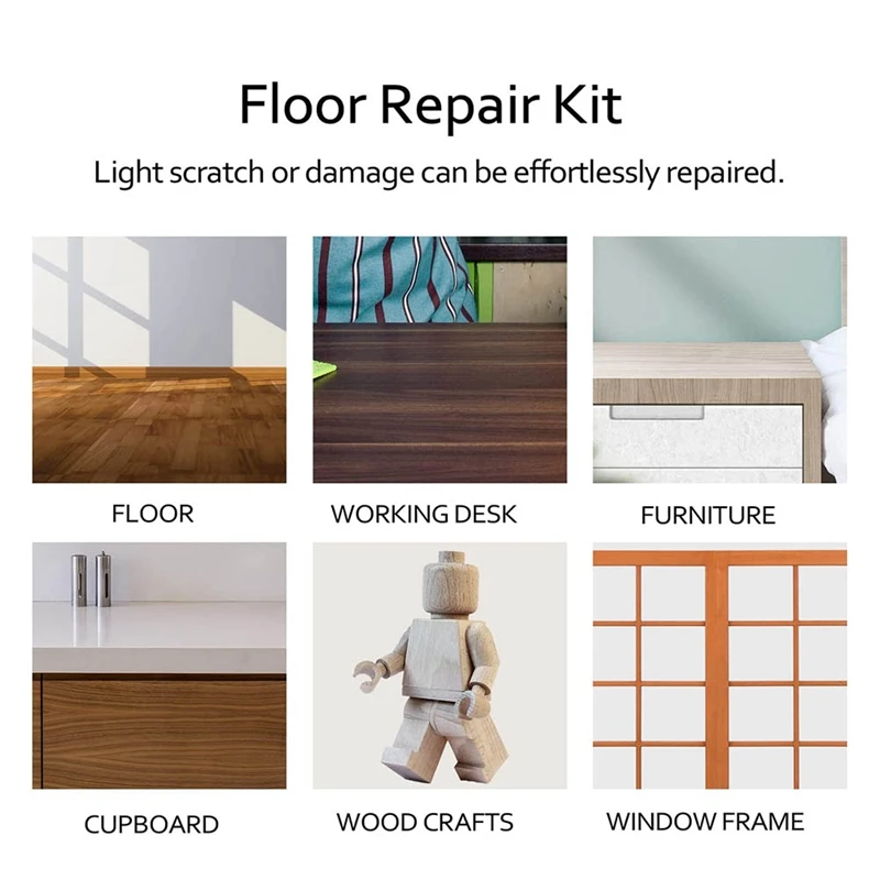 A55K-Wood Floor Furniture Scratch Repair Kit , Laminate Repairing Kit With Melting Tool For Cracked Stone Crack Chip