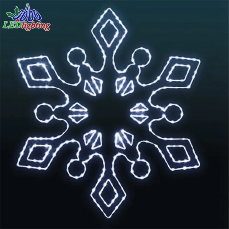 custom.3D Warm White LED Lighted Snowflake inside Motif Holiday Easter Decoration Light with IP65 Rating for Out