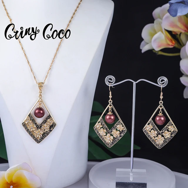 Cring Coco 폴리네시아 쥬얼리 세트, 여성 파티