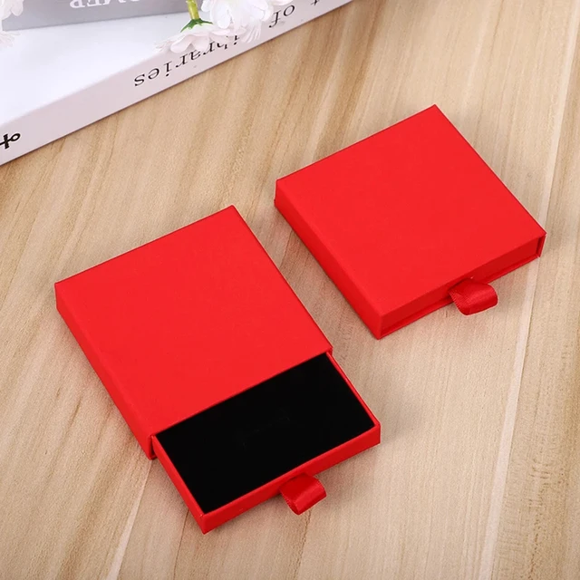 Drawer Jewelry Box Paper with Handle for Wedding or Travel