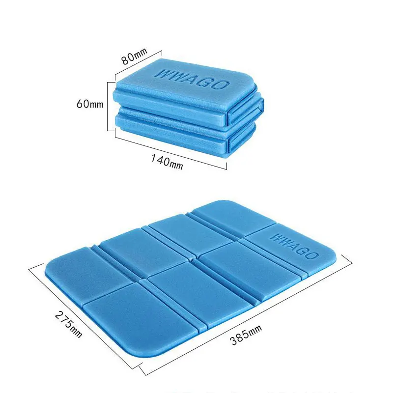 WWAGO Portable Mat Seat with Storage Cover Set Travel Pillow Picnic Mat Waterproof Folding Tourist Hiking Pads Beach Blanket 2