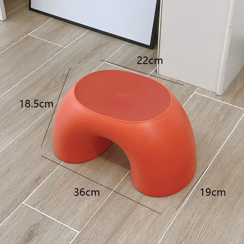 Children's Stool Home Rainbow Stool Non-slip Shoe Stool Ring Home Round Comfortable Plastic Small Stool Small Bench 6