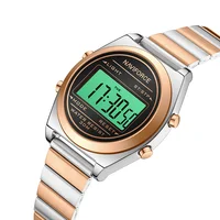 NAVIFORCE Ladies LCD Electronic Watches Sports Waterproof Day and Date Display Watch Luxury Steel Strap Girl Gifts Wristwatches