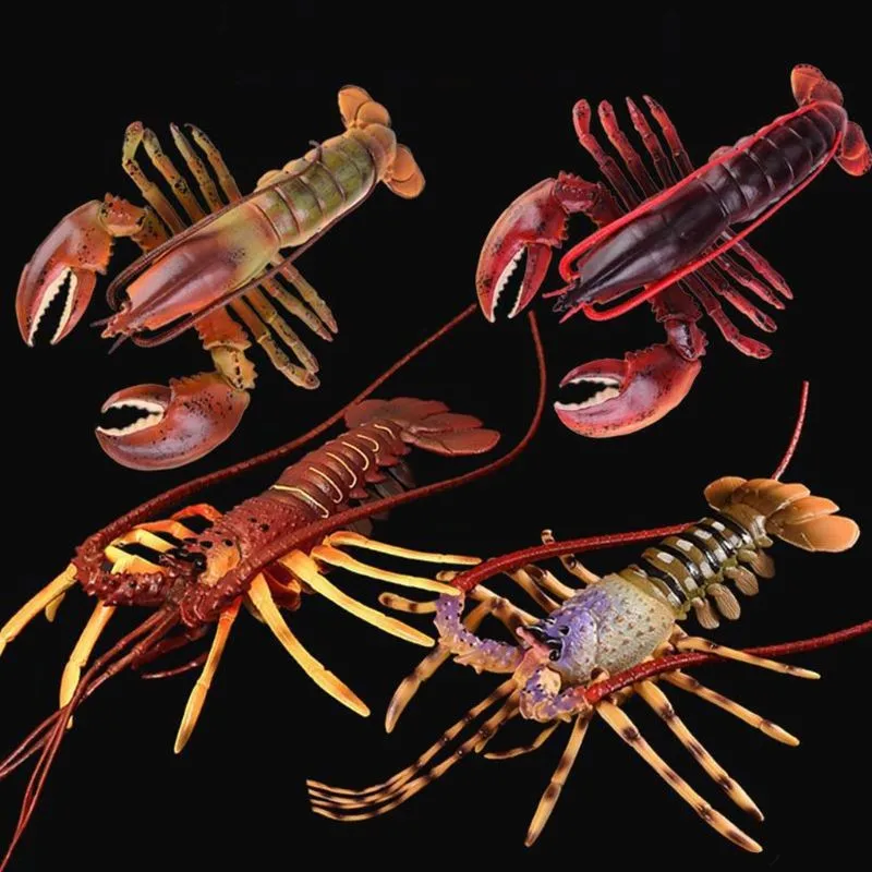 Aragosta Giocattolo Realistica In Plastica, 33x6,3 Cm, Modello Marino Educativo Per Bambini, Statua Dettagliata Per Giochi E Decorazioni