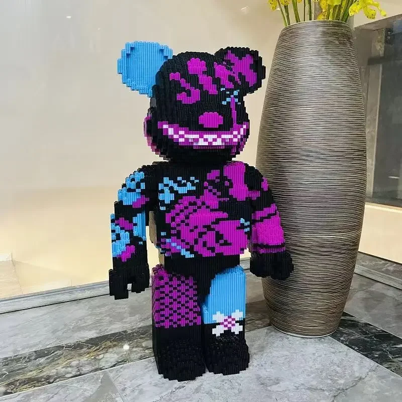 55CM Super Large Series Violent Bear Building Blocks Decoration Small Particle Three Dimensional Assembly Toy Gift 5