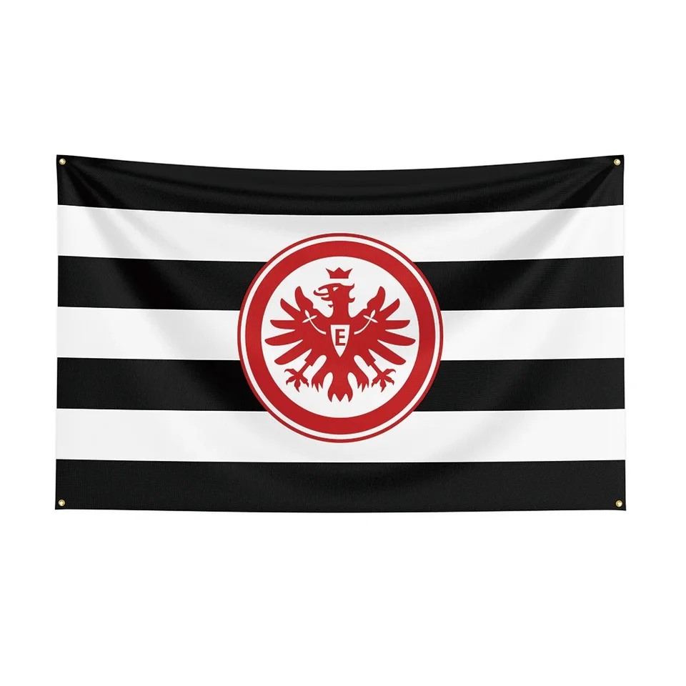 Bandiera Frankfurt Silhouette Per Fan - 90x150 Cm, Poliestere Resistente, Con Occhielli Metallici, Stampata Serigrafica, Per Stadio E Balcone - 3