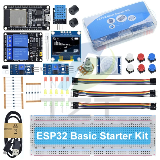 Basic Starter Kit for ESP32 ESP-32S WIFI Development Board for Arduino  Project Learning Kit with Tutorials ESP32 Kit With Box - AliExpress