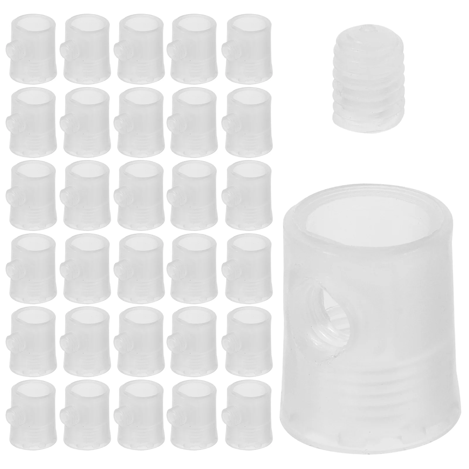 

50 Pcs Practical Cable Strain Relief Grip Connector Pendant Chandelier Lamp Connectors Grips Plastic Cord Fixing