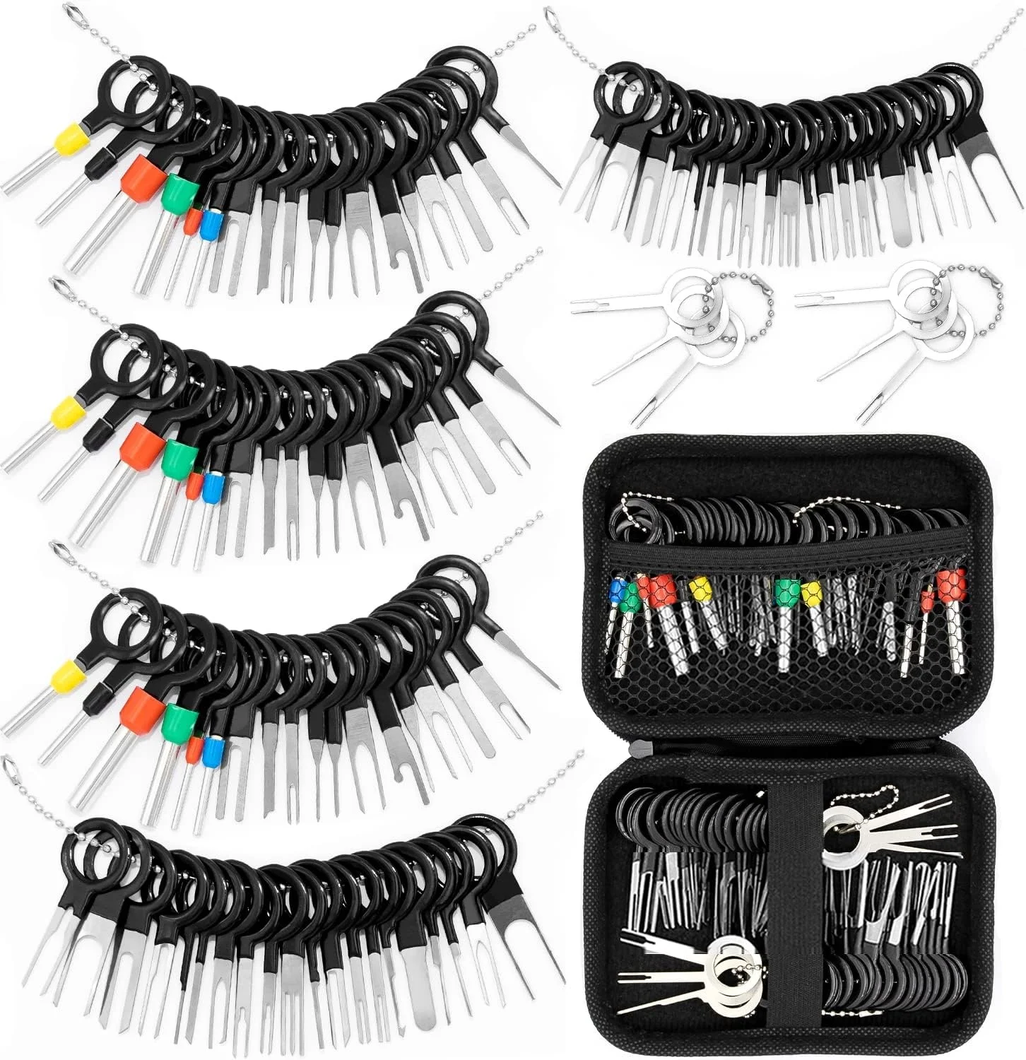 

82Pcs Terminal Removal Tool Automotive Pins Puller Repair Remove Tools Kit for Car Pin Extractor Electrical Wiring Crimp Wires