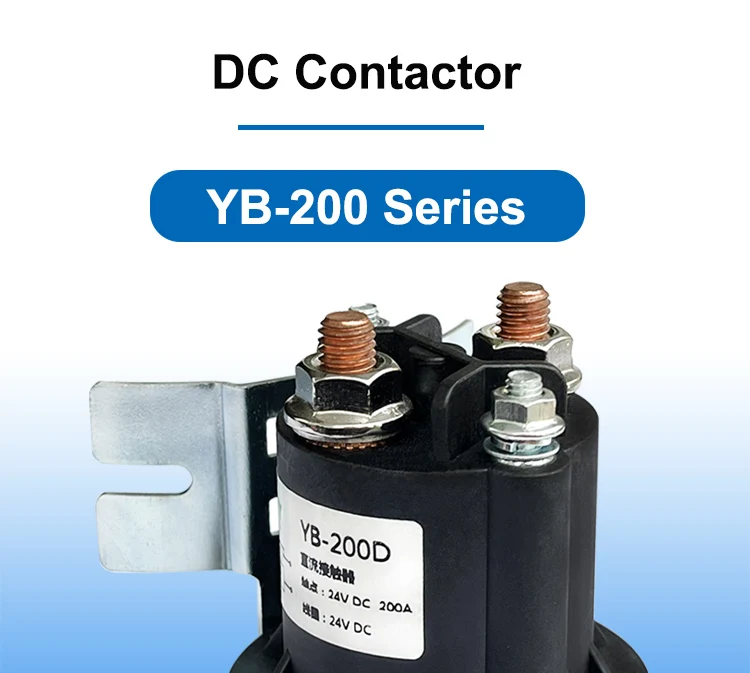 Description Picture 2 of item12V24V 200A Electric Stacker Forklift Tail Plate Oil Pump Start Switch Relay Plate Oil Pump Start DC Contactor