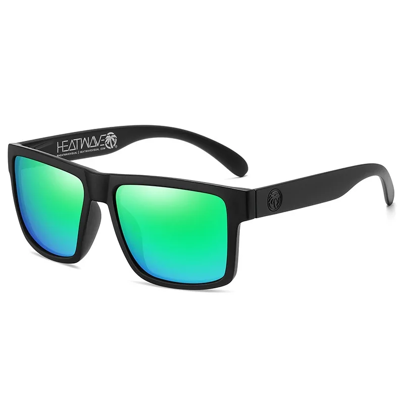 Square Men's Polarized Heat wave Sunglasses Outdoors Lifestyle Coating Sun Glasses UV400 With Box polarized sunglasses