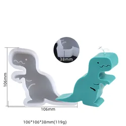 Exotic Animal-Shaped Silicone Candle Mold for Crafting and Decoration (Tyrannosaurus Rex)